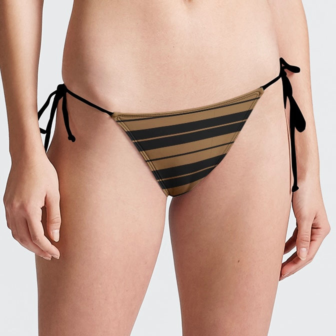 black & tan Charlie Brown bikini bottom