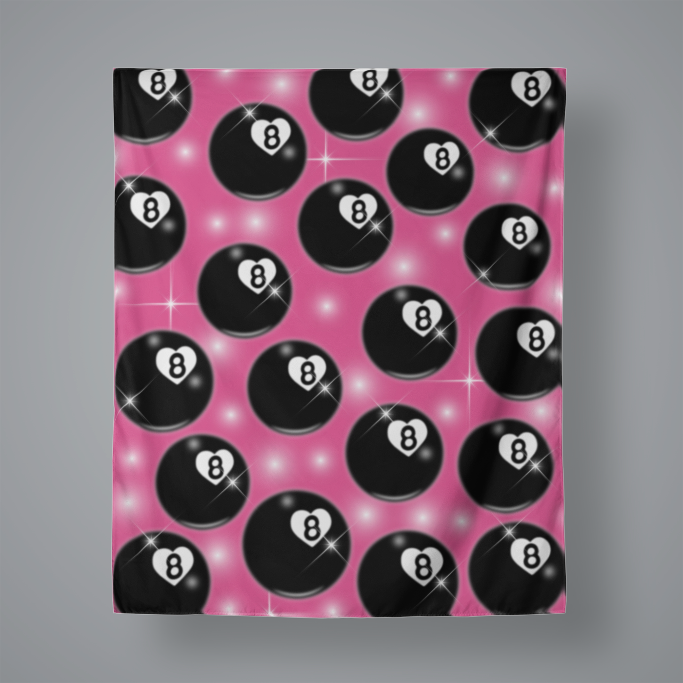 pink 8 ball heart backdrop