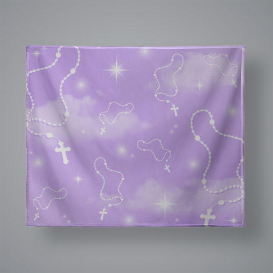 purple rosary blanket