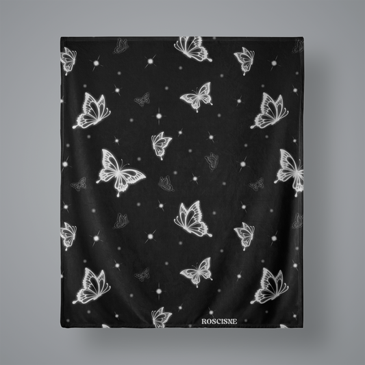 black butterflies blanket