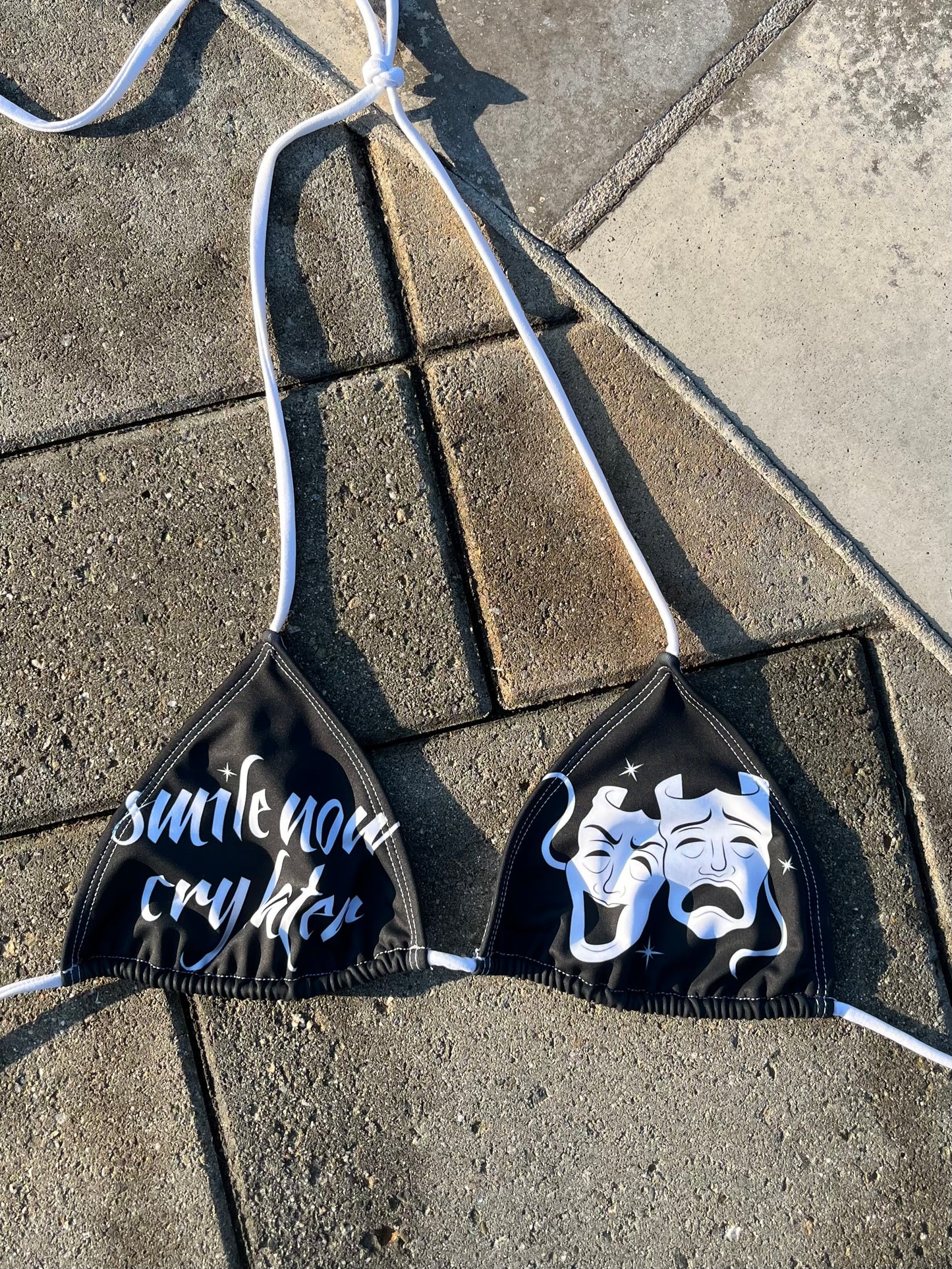 smile now cry later bikini top