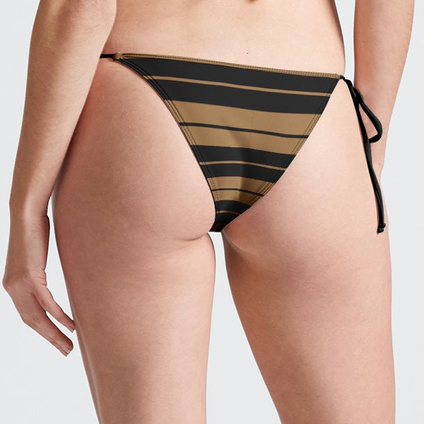 black & tan Charlie Brown bikini bottom