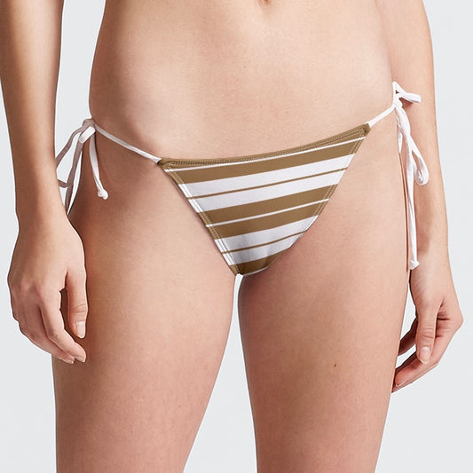 white & tan Charlie Brown bikini bottom