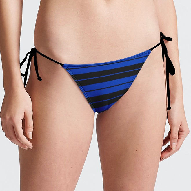 royal & black Charlie Brown bikini bottom