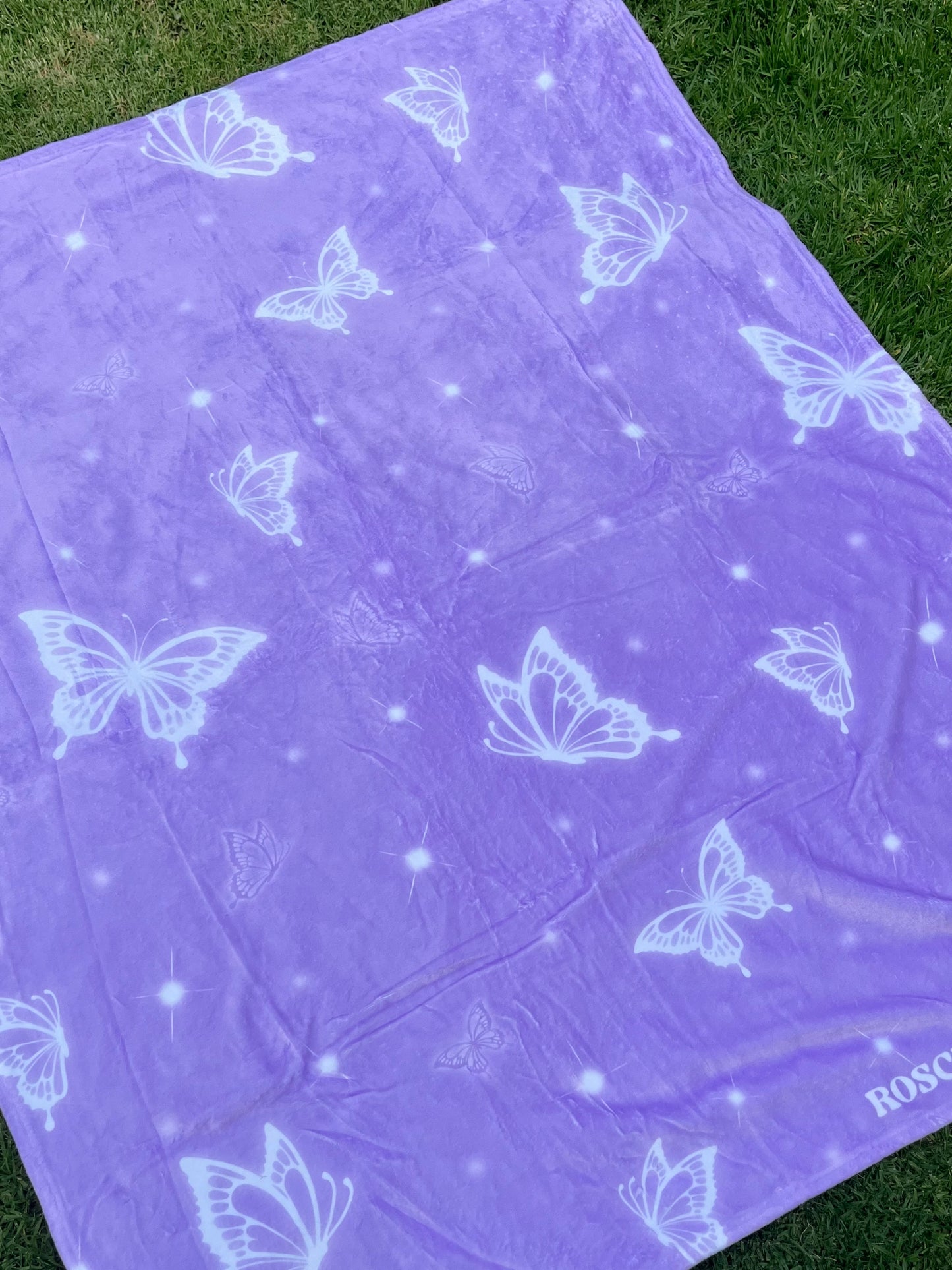 purple butterflies blanket