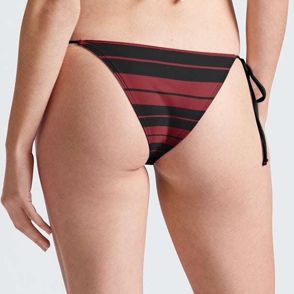 burgundy & black Charlie Brown bikini bottom